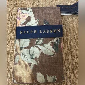 RALPH LAUREN BRINLY HARLOW KING PILLOW SHAM. 20 x 36” FROST BROWN. NWT